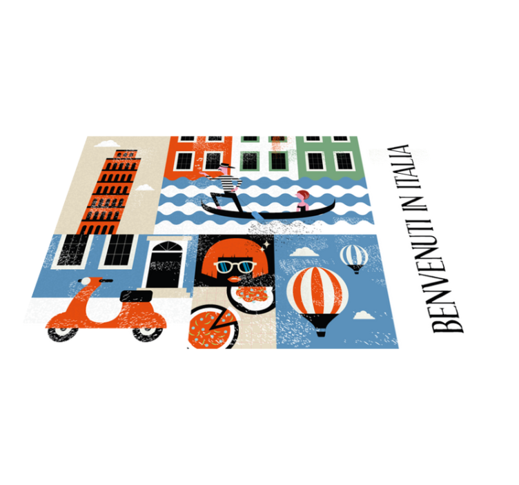 乙烯基餐垫原版生动意大利风景 - TenStickers