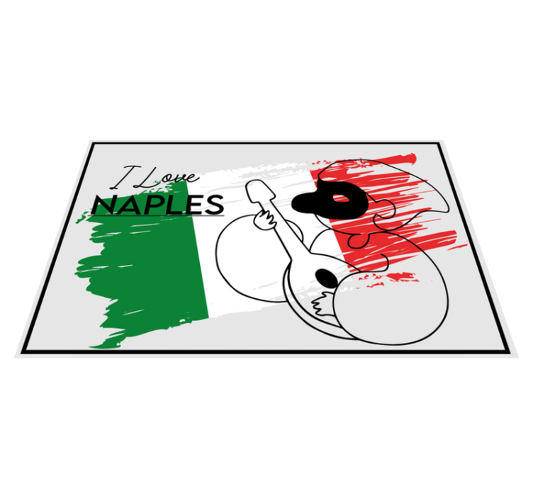 乙烯基餐垫贴图 我爱那不勒斯设计 - TenStickers