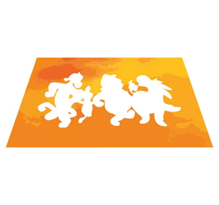 乙烯基儿童餐垫与趣味角色剪影 - TenStickers