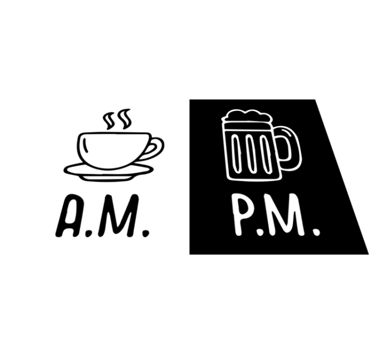 乙烯基餐垫贴图咖啡啤酒对比 - TenStickers