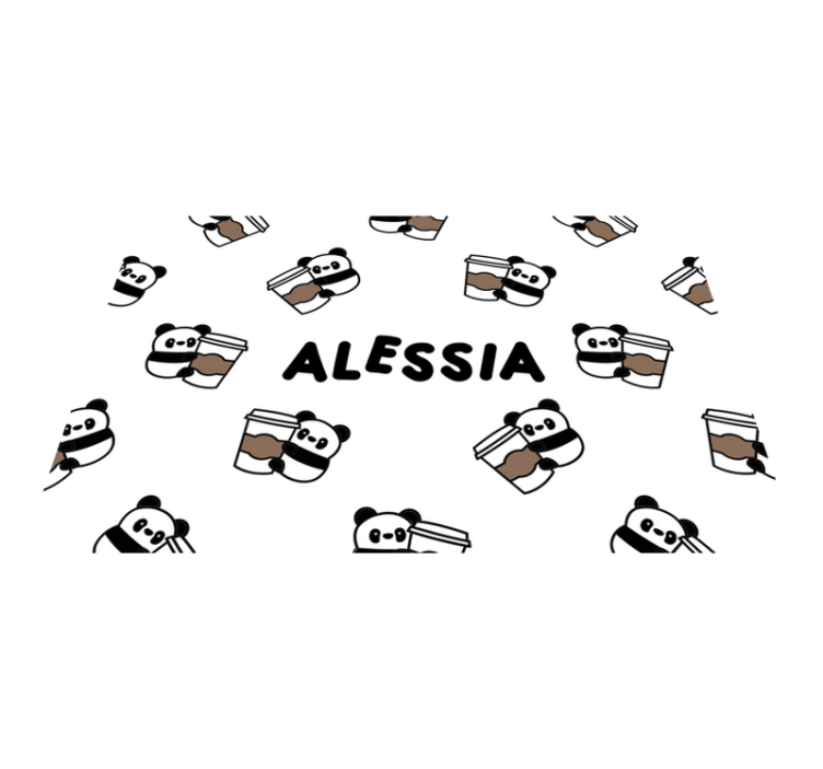 乙烯基儿童餐垫可爱熊猫角色 - TenStickers