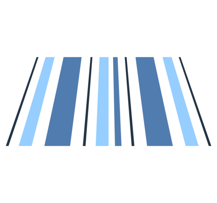 乙烯基餐垫蓝条纹餐垫 - TenStickers