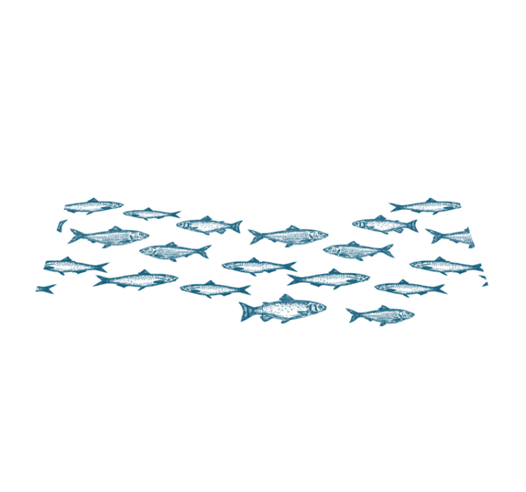 乙烯基餐垫原版游泳鱼图案 - TenStickers