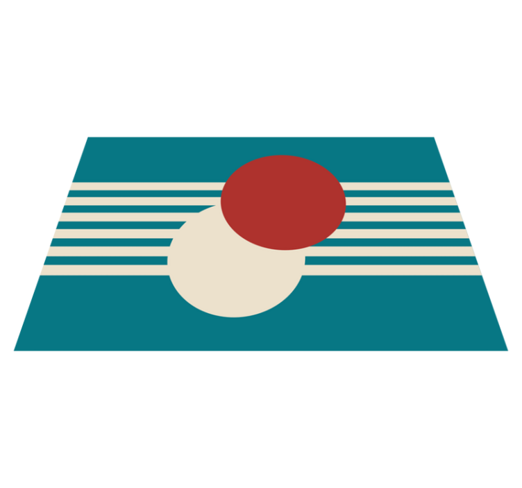 乙烯基餐垫呈现抽象彩色形状 - TenStickers