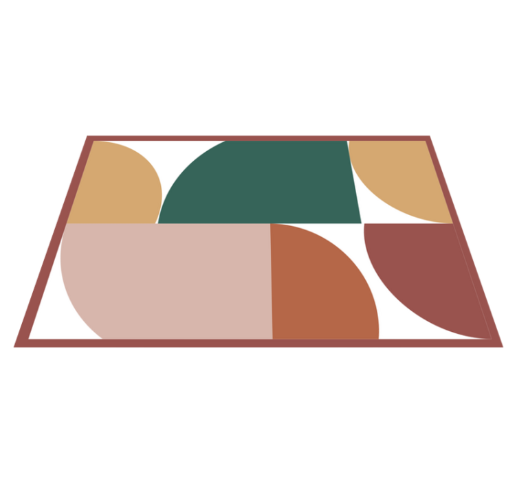 乙烯基餐垫几何色彩分段设计 - TenStickers