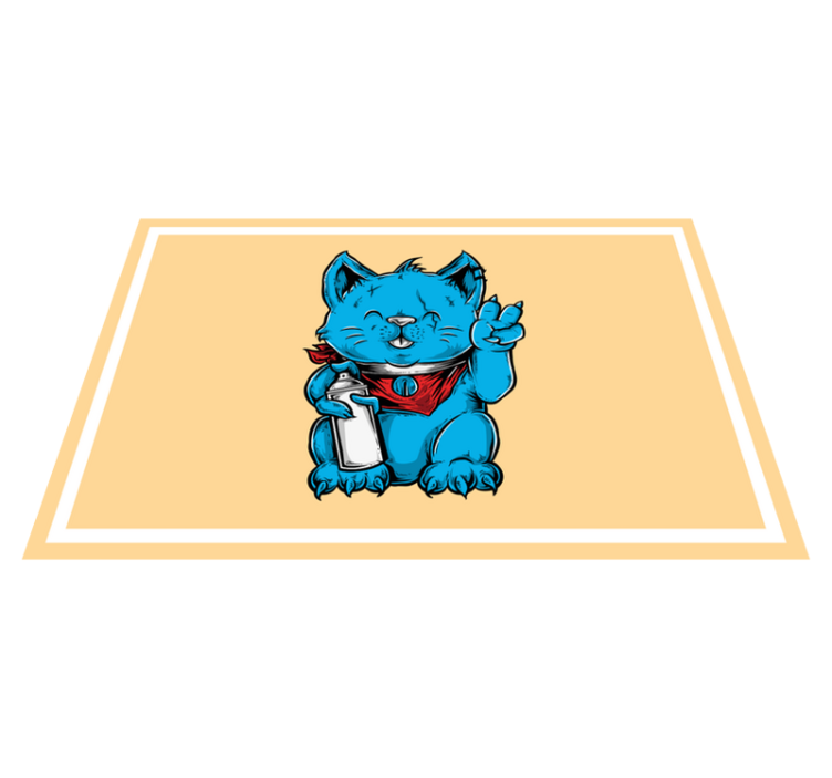 乙烯基儿童餐垫快乐蓝猫 - TenStickers