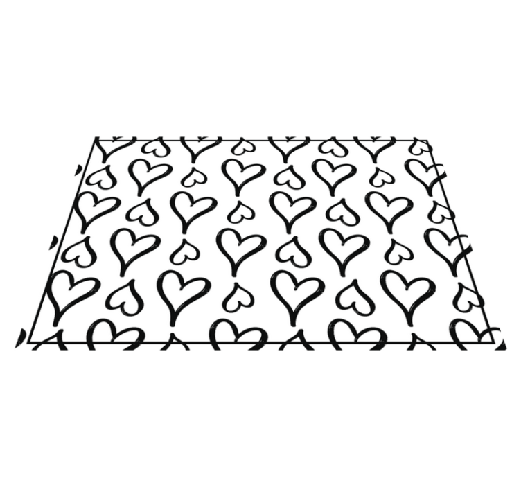 乙烯基儿童餐垫 心形图案活泼可爱 - TenStickers
