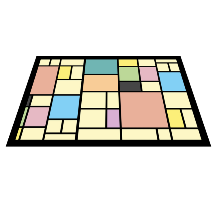 乙烯基餐垫几何抽象图案 - TenStickers