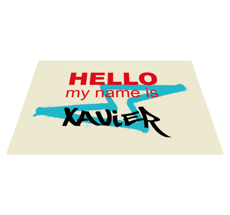 我的名字是卡片涂鸦个性化餐垫 - TenStickers