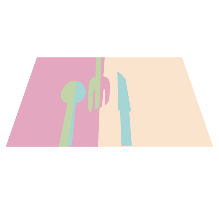 柔和的颜色餐具现代餐垫 - TenStickers