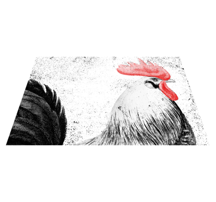 乙烯基餐垫原版公鸡插图 - TenStickers