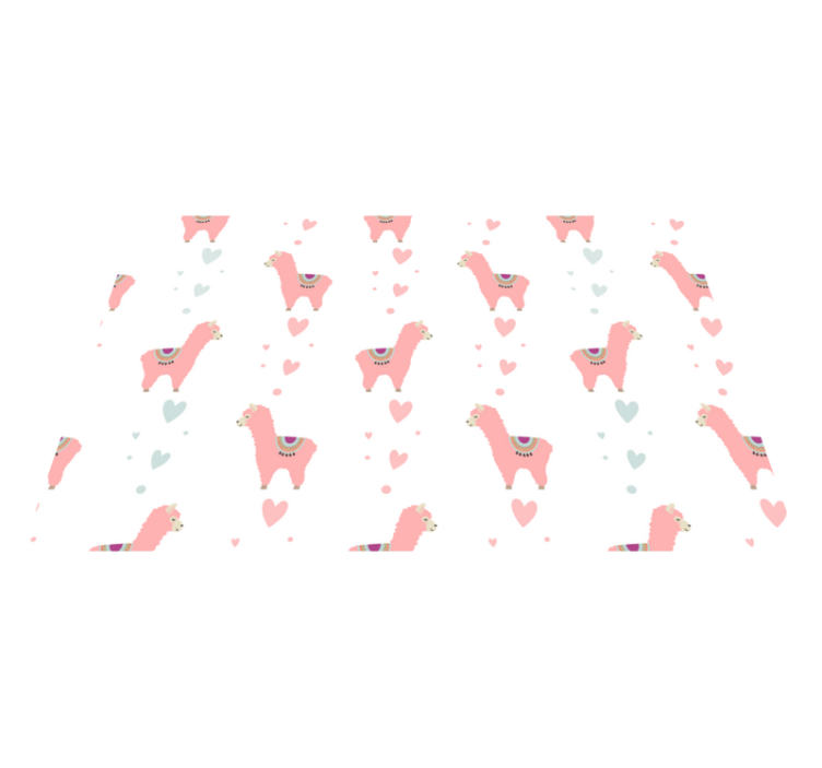 乙烯基儿童餐垫可爱羊驼图案 - TenStickers