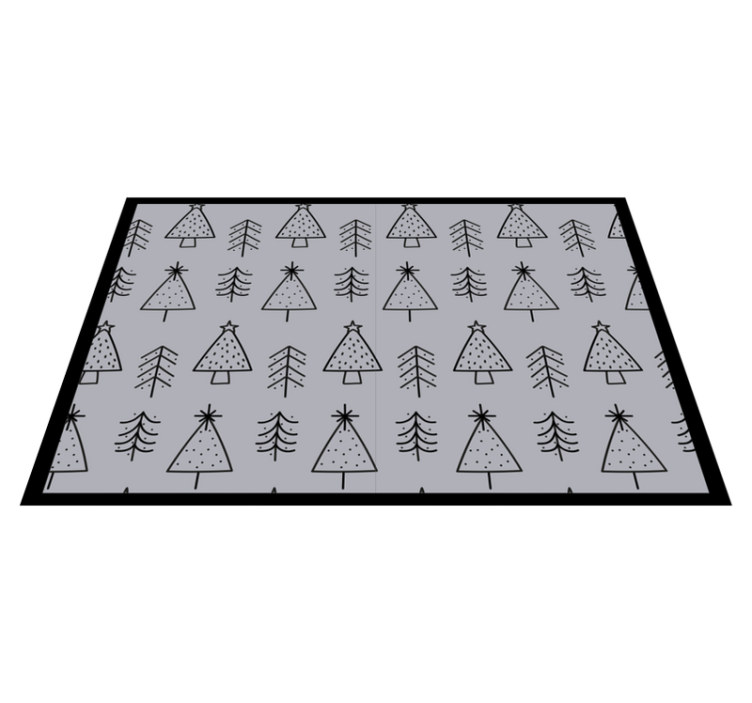 乙烯基圣诞餐垫风格化圣诞树 - TenStickers