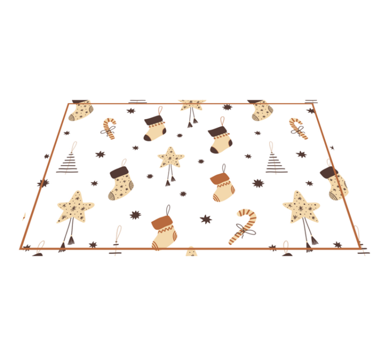 乙烯基圣诞餐垫节日袜子图案 - TenStickers