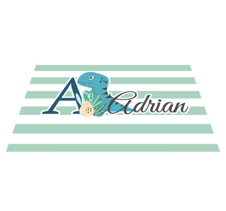 乙烯基儿童餐垫恐龙初始设计 - TenStickers