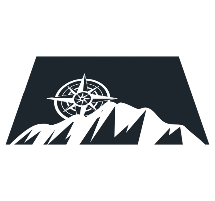 乙烯基餐垫贴图山脉指南设计 - TenStickers