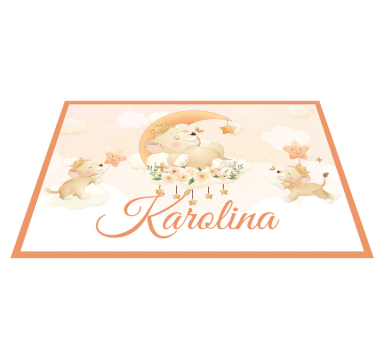 乙烯基儿童餐垫可爱狮子幼崽 - TenStickers