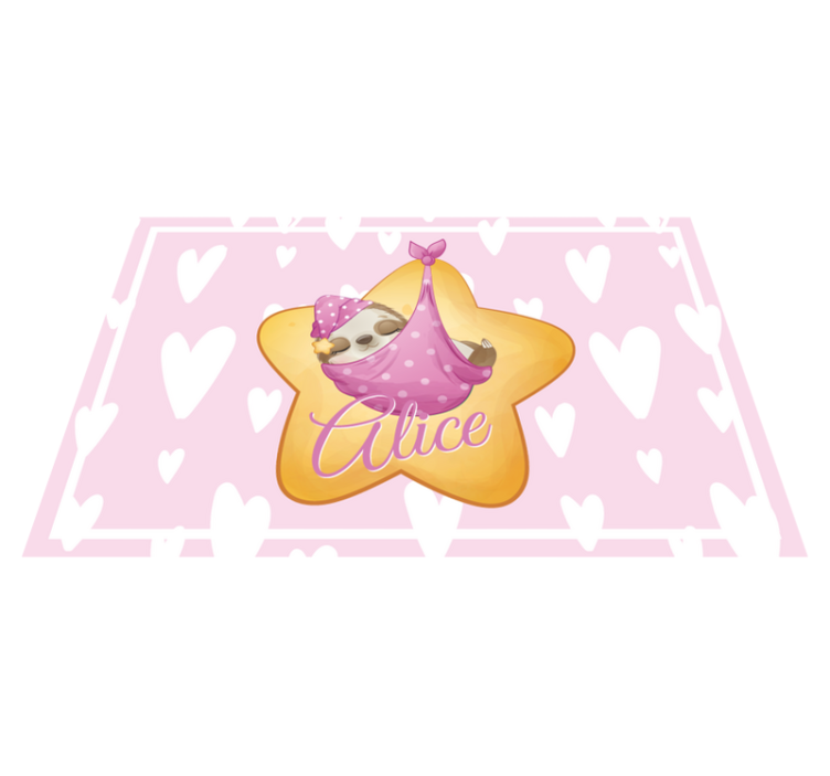 乙烯基儿童餐垫星空树懒 - TenStickers