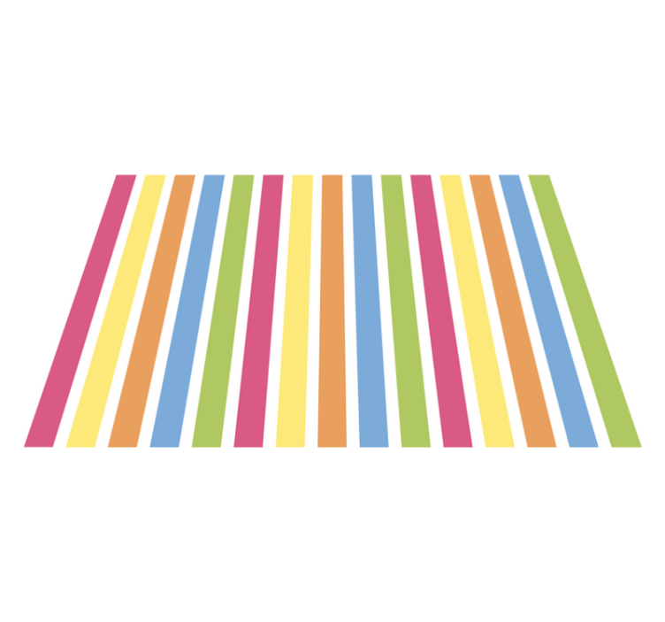 乙烯基餐垫彩色条纹背景 - TenStickers