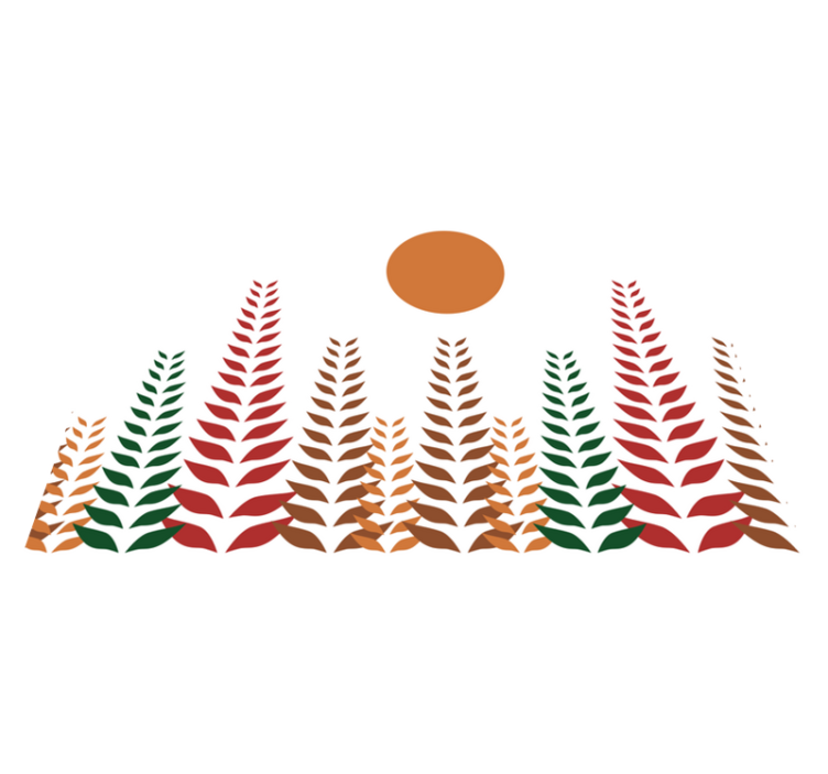 乙烯基餐垫时尚叶子图案 - TenStickers