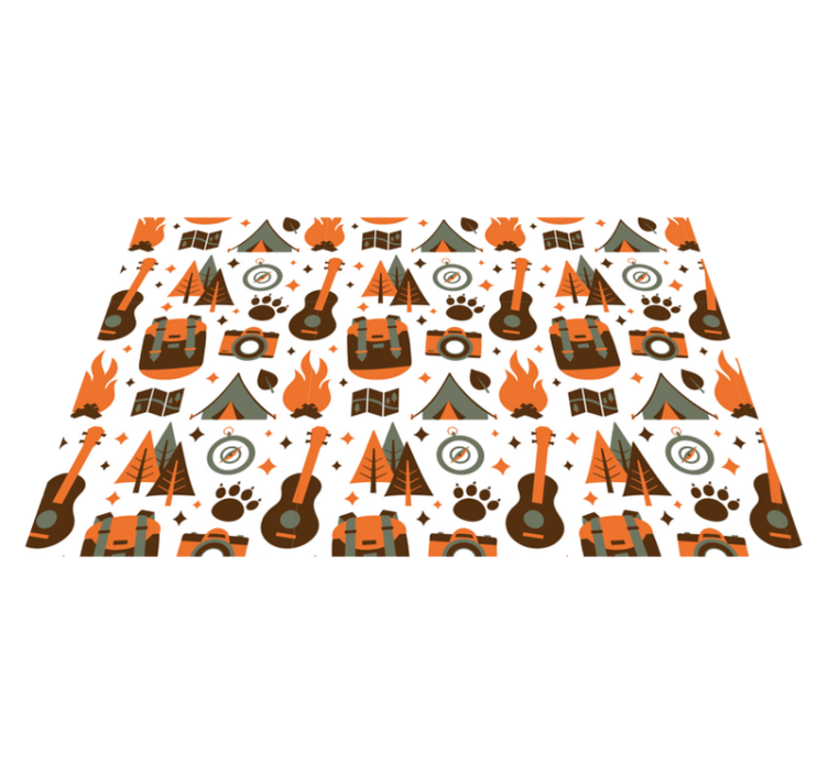 乙烯基儿童餐垫露营冒险元素 - TenStickers