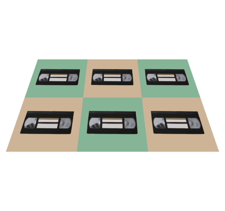 乙烯基餐垫原版复古vhs胶带图案 - TenStickers