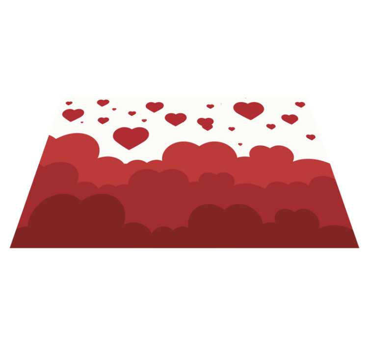 乙烯基餐垫原版爱心云朵图案 - TenStickers