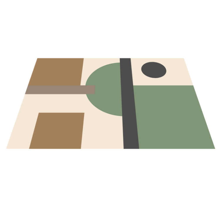 乙烯基餐垫几何抽象图形设计 - TenStickers