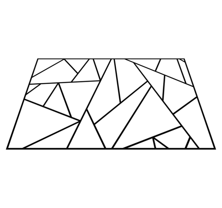 乙烯基餐垫几何黑色线条设计 - TenStickers