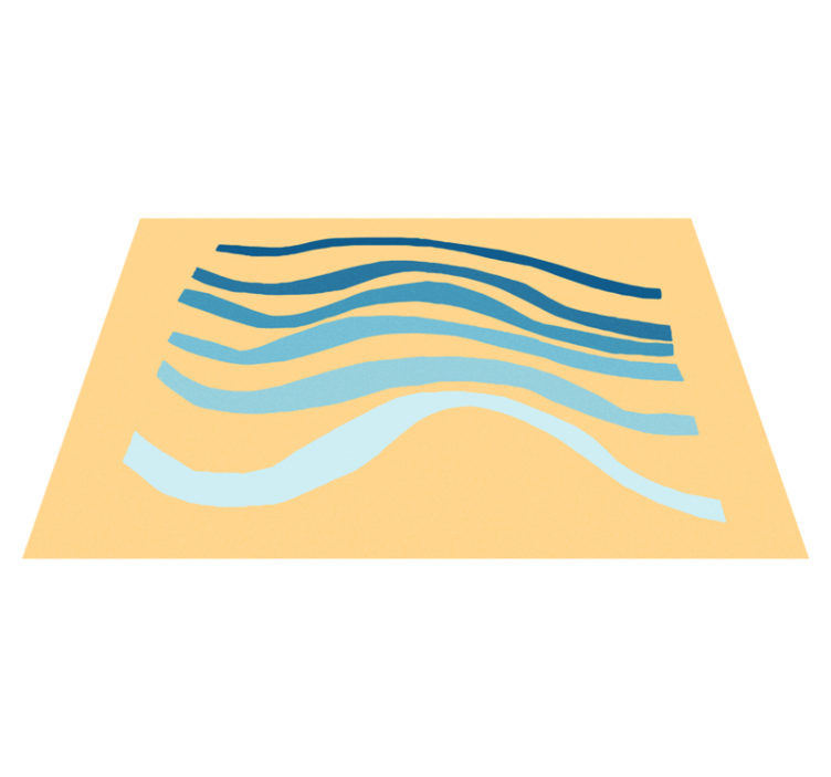 乙烯基餐垫波浪线风格 - TenStickers