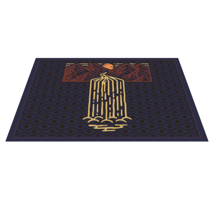 乙烯基餐垫原版山间瀑布景观 - TenStickers