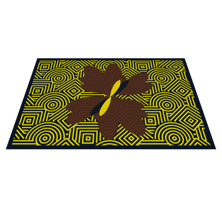 乙烯基餐垫贴图抽象几何花卉 - TenStickers