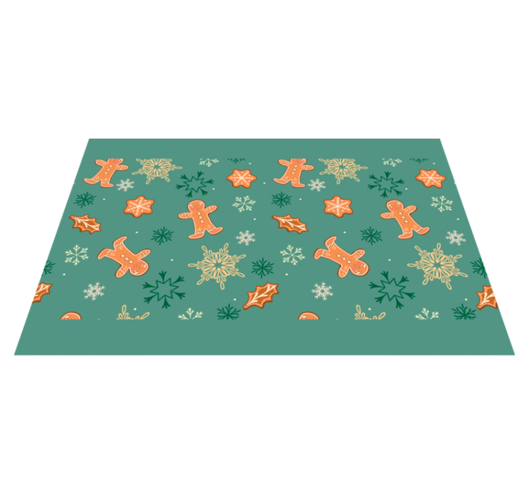 乙烯基圣诞餐垫姜饼饼干图案 - TenStickers