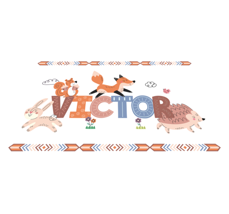 乙烯基儿童餐垫动物朋友聚会 - TenStickers