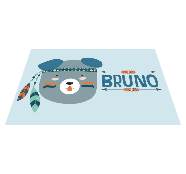 乙烯基儿童餐垫可爱熊头设计 - TenStickers