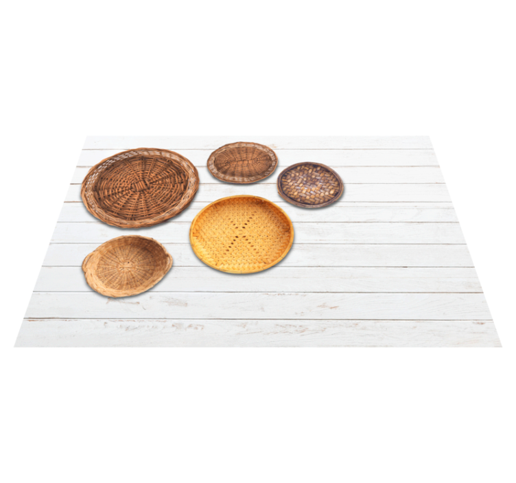 乙烯基餐垫原版编织篮子系列 - TenStickers