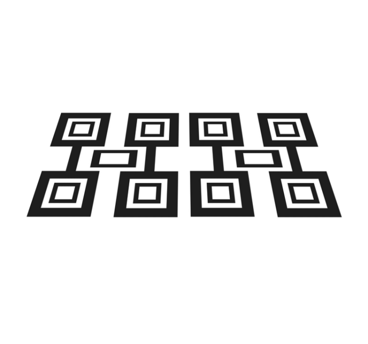 乙烯基餐垫现代方形图案 - TenStickers