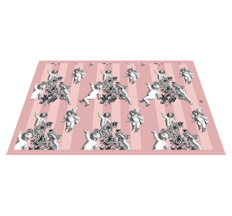 乙烯基餐垫原版天使幼 cherub 花卉 - TenStickers