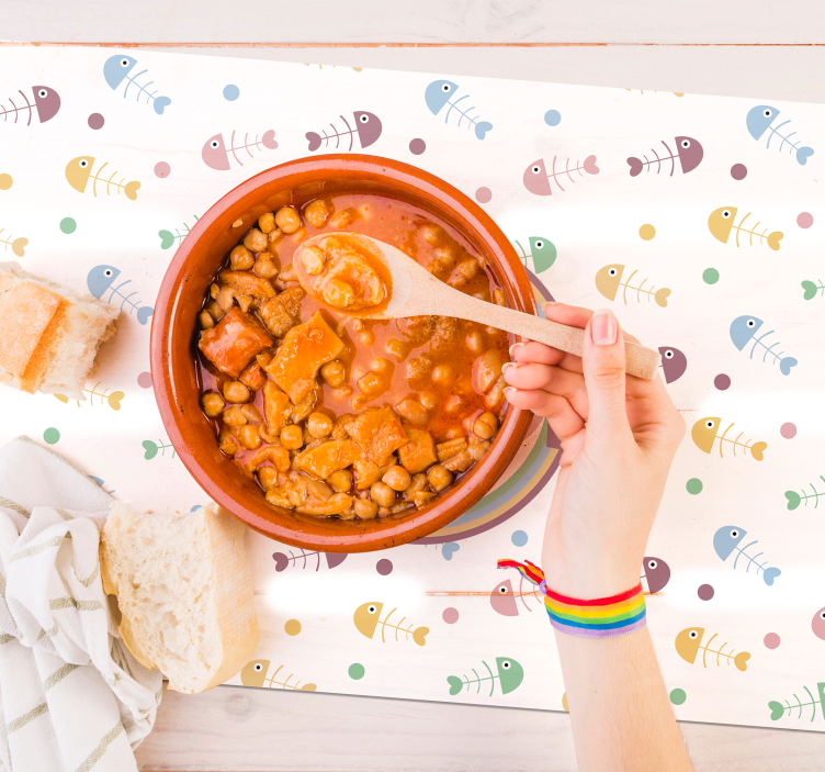 乙烯基儿童餐垫生动鱼主题 - TenStickers