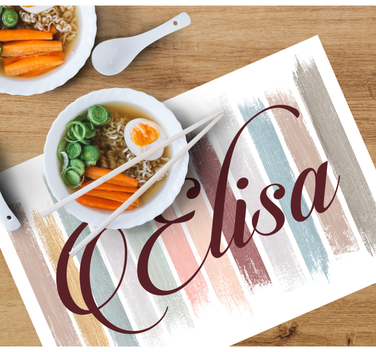 大地色油漆刷原味餐垫 - TenStickers