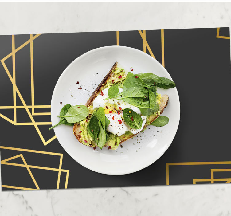 几何形状优雅的餐垫 - TenStickers