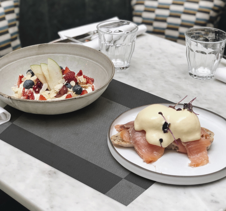 灰色背景优雅风格优雅餐垫 - TenStickers