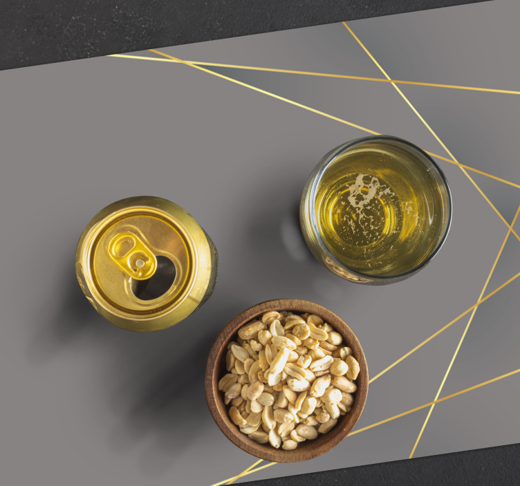 灰色调几何形状优雅的餐垫 - TenStickers