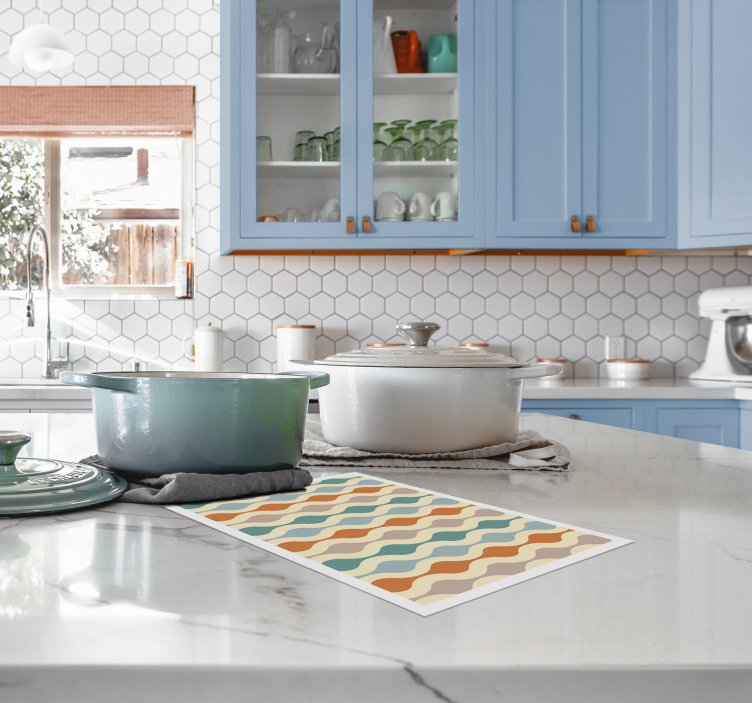 乙烯基餐垫波浪色彩图案 - TenStickers