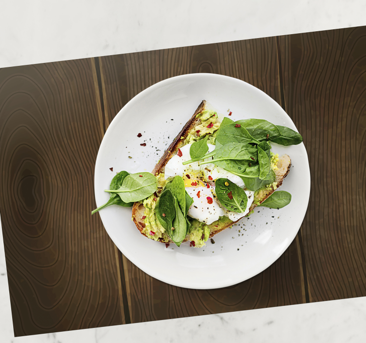 木纹深色调质感的餐垫 - TenStickers