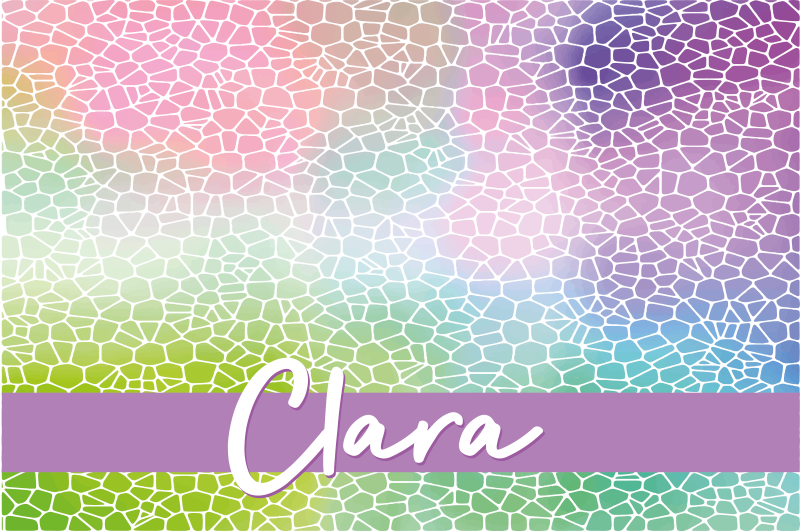 现代图案可定制的名称餐垫 - TenStickers