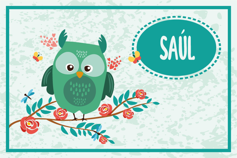 猫头鹰可定制的儿童餐垫 - TenStickers