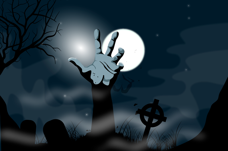 餐垫带来神秘墓地场景 - TenStickers