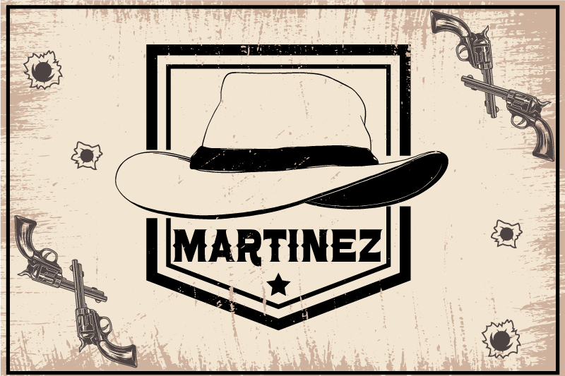 带有名字的牛仔帽 - TenStickers