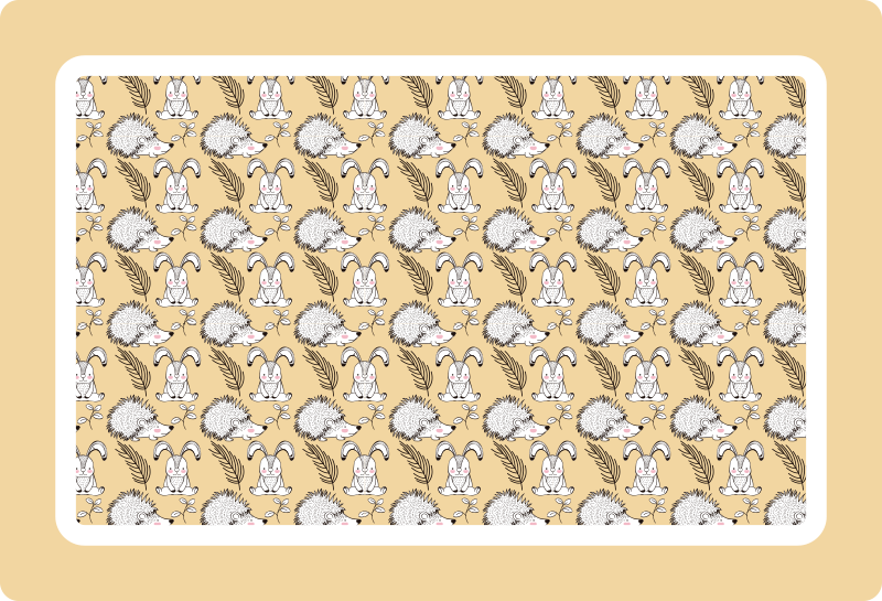 乙烯基儿童餐垫可爱卡通角色 - TenStickers